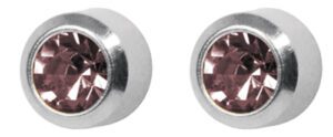 Silver Stud Birth Stone Pink Alexandrite (june)