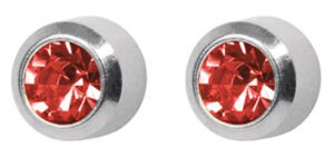 Silver Stud Birthstone Ruby (july)