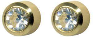 Gold Stud Birthstone Diamond (april)