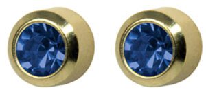 Gold Stud Birthstone Sapphire (september)