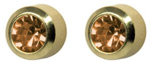 Gold Stud Birthstone Topaz (november)