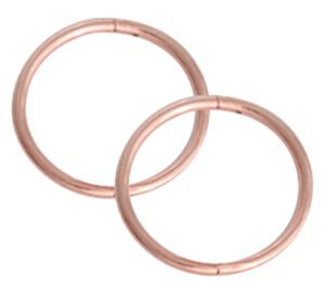 Rose Gold Sleepers Plain 12mm