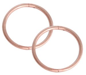 Rose Gold Sleepers Plain 14mm
