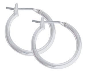 Silver Hoops 14mm