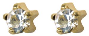 Gold Stud Star Large Diamond