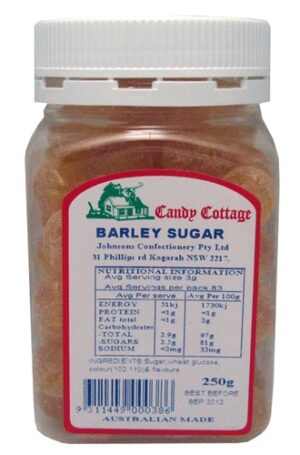 Candy Cottage Barley Sugar Drops Jar 250g