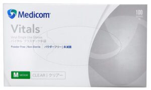 Medicom Vinyl Powder Free Gloves Medium 100 Pack