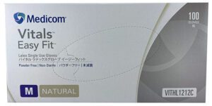 Medicom Latex Powder Free Gloves Medium 100 Pack