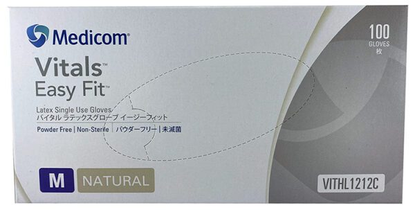 Medicom Latex Powder Free Gloves Medium 100 Pack
