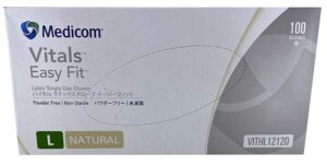Medicom Latex Gloves Powder Free Large 100 Pack