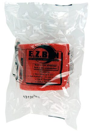 Ez Ban Cohesive Bandage Red (5cm X 4.5m Stretched)