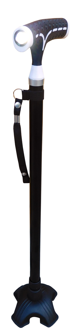 Surgical Basics Walking Stick Soft Grip Handle And Torch 71-94cm