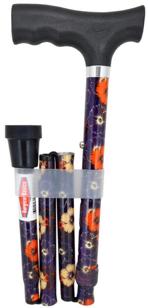 Surgical Basics Walking Stick Adjustable Hibiscus 73-85cm