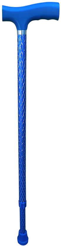 Surgical Basics Walking Stick Engraved Blue Adjustable 72-95cm