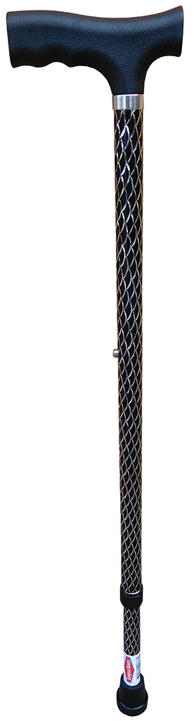 Surgical Basics Walking Stick Engraved Black Adjustable 72-95cm