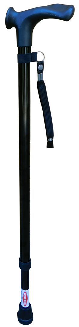 Surgical Basics Walking Stick Black Right Handed Adjustable 72-95cm