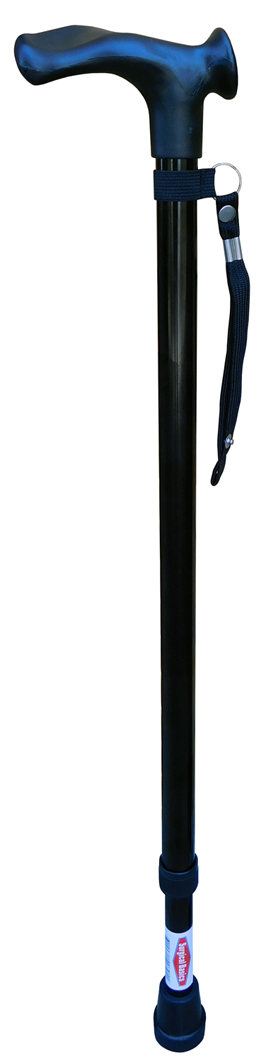 Surgical Basics Walking Stick Black Left Handed Adjustable 72-95cm