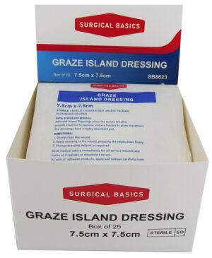 Surgical Basics Graze Dressing 7.5x7.5cm Display Of 25