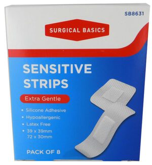 Surgical Basics Sensitive Silicone Adhesive Strips 8 Pack