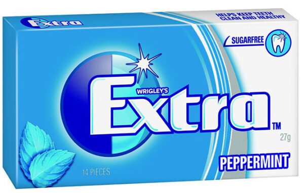 Extra Sugar Free Gum Peppermint 27g Display Of 24