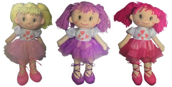 Rag Doll Ballerina 35cm (3 Colours)