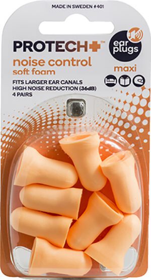 Protech Maxi Orange Ear Plugs (4 Pairs)