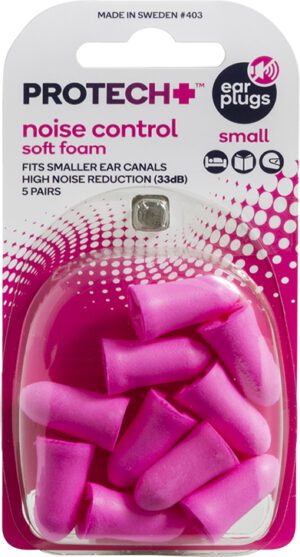 Protech Small Pink Ear Plugs (5 Pairs)