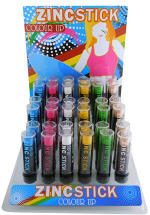Zinc Stick (6 Colours) Display Of 36