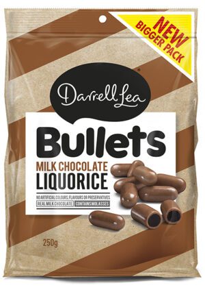 Darrell Lea Liquorice Milk Chocolate Bullets 3 Pack