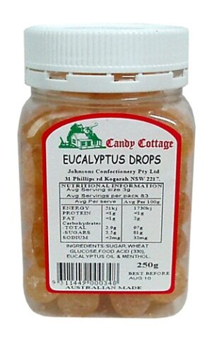 Candy Cottage Eucalyptus Drops Jar 250g