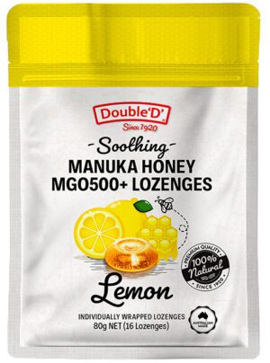 Double D Manuka Honey Lemon Lozenges 80g