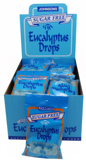 Johnsons Eucalyptus Sugar Free 50g Display Of 24