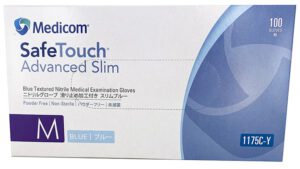Medicom Nitrile Powder Free Blue Gloves Medium 100 Pack