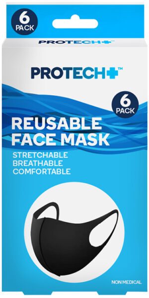 Clearance - Protech Reusable Face Mask 6 Pack