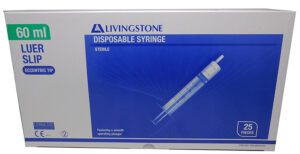 Sterile Disposable 60ml Syringe No Needle 25 Pack
