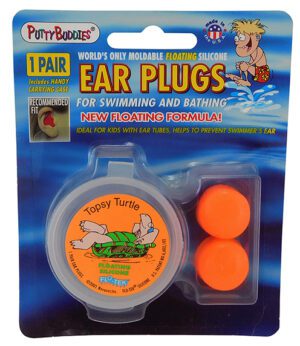 Putty Buddies Ear Plug Floating Silicone 1 Pair With Case (7 Colours)
