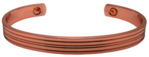 Magnetic Wrist Bangle Copper Ridged
