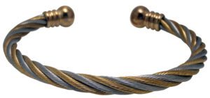 Magnetic Wrist Bangle Rope Twist Gold/silver