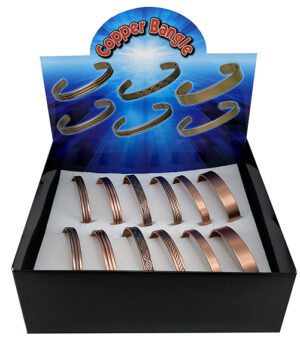 Wrist Bangles Copper (6 Designs) Display Of 12
