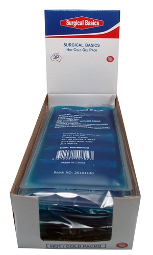 Surgical Basics Hot/cold Blue (11 X 25cm) Gel Pack Display 6