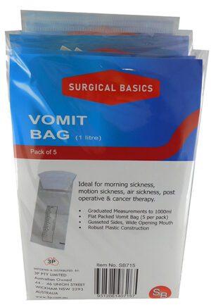 Surgical Basics Vomit Bag 5 Per Pack 5 Packs Per Display