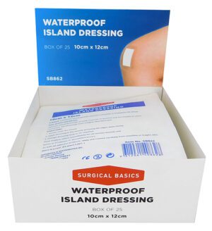 Surgical Basics Waterproof Dressing 10cmx12cm Display 25