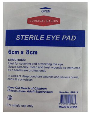 Surgical Basics Eye Pad Sterile 6 X 8cm 3 Pack