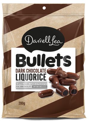 Darrell Lea Liquorice Dark Chocolate Bullets 3 Pack