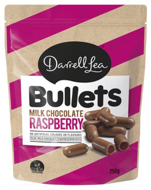 Darrell Lea Raspberry Liquorice Milk Chocolate Bullets 3 Pack