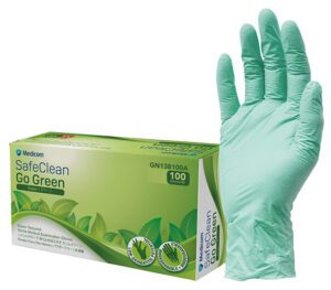 Medicom Nitrile Biodegradable Gloves Green Small 100 Pack