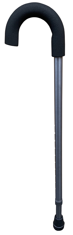 Clearance - Walking Stick Matte Gunmetal Adjustable 75-98cm