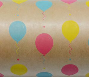 Paper Roll Kids Balloon Fiesta On Kraft 50cm X 50m
