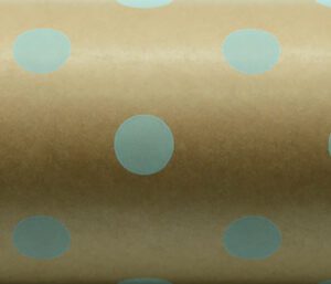 Paper Roll Pale Blue Spots On Kraft 50cm X 50m