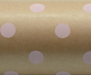 Paper Roll Pale Pink Spots On Kraft 50cm X 50m